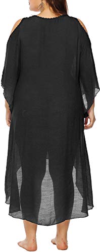 Chrisuno Women's Plus Size Bathing Suit Cover Ups Swimsuit Coverups Dress Soft Crochet Bikini Beach Skirt3