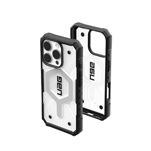 Image of Urban Armor Gear UAG Pathfinder Clear Magnetic Compatible, Slim Fit Rugged Protective Case /Cover Designed for iPhone 16 Pro (6.3-Inch) (2024) (Military Drop Tested) - Ice