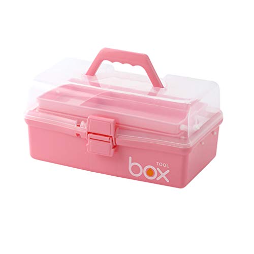 TOPBATHY Box First Aid Kit Family Emergency Kit Folding Storage Bins Medicals Storage Containers Storage Bin with Lid Travel Medicine Kit Medical Case Medicine Chest Manicure