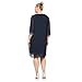 S.L. Fashions Women's Plus Size Chiffon Tier Jacket Dress with Beading Detail, Deep Navy, 14W