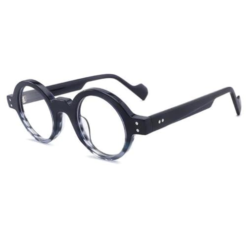 Monture de lunettes rétro ronde en acétate léger et résistant pour un confort visuel quotidien