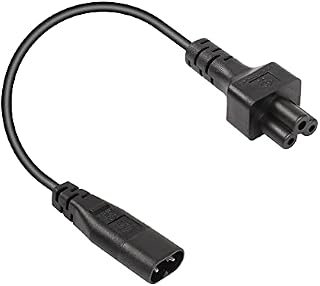 CERRXIAN 1 Feet IEC 320 C8 to C5 Power Cable,C8 Male to C5 Female Conversion Cable for Laptop Power Modules,Printers,Etc.