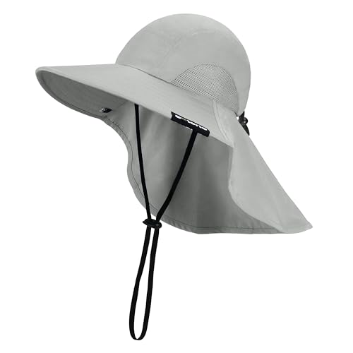 Solaris Sun Hat with Neck Flap, UPF 50 Sun Protection Lightweight Sun Cap for Men Women, Wide Brim...