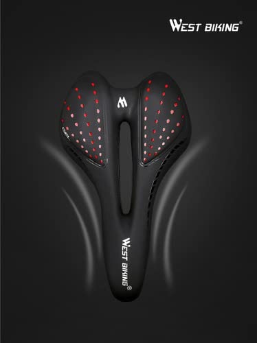 W WEST BIKING Banco Bicicleta Selim Bike em Gel Extremamente confortável MTB BMX Downhill Speed West
