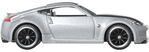 Hot Wheels Premium Fast & Furious Nissan 370Z Die-Cast Model Car, Metal Body, Real Riders, 3/5, Silver