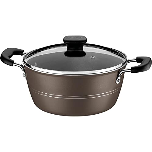 Caçarola Tramontina Sicília em Alumínio com Revestimento Interno e Externo em Antiaderente Starflon Excellent Avelã 24 cm 4,3 L