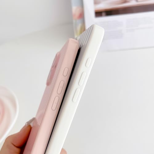 Skyseaco for iPhone 16 Case Cute Aesthetic Striped Phone Case for Women Girl Trendy Soft TPU Slim Shockproof Full Camera Protection Cover, Pink by Skyseaco - Used condition - Image 4