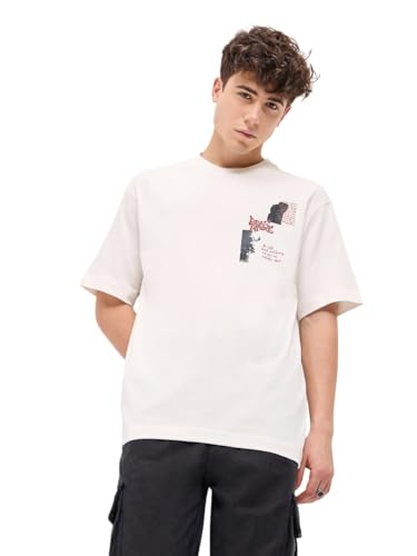 Image of The Bear House Men's Cotton Round Neck Oversize T-Shirt