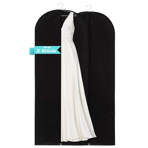 Thometzki Reise Kleidersack Kleiderschutzhülle Kleiderhülle Brautkleidhülle Vlies Atmugsaktiv ca 160 x 60 cm (1 Stck)