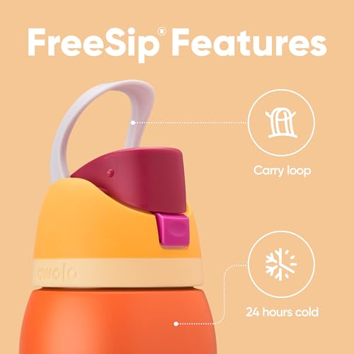 image for Owala FreeSip Insulated Stainless Steel Water Bottle with Straw for Sp