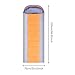 Menolana Envelope Sleeping Bag Camping Sleeping Bag 220 x 75 cm Lightweight Four Seasons for Accommodation Adults Indoor Backpacking, Orange Gray 2.2kg