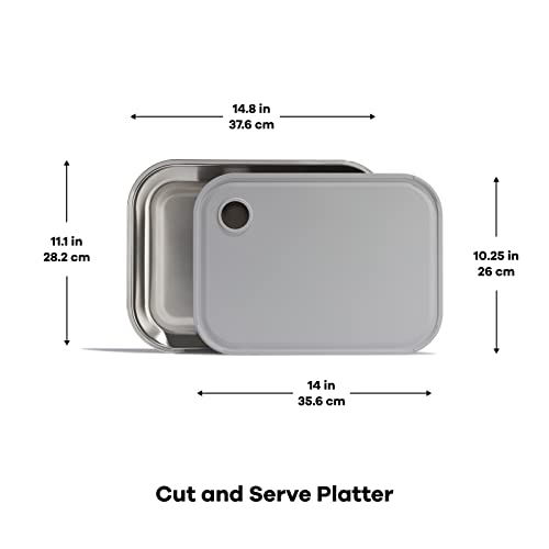 HYDRO FLASK, 2 in 1 Cut and Serve Platter for Outdoor Kitchen, Lightweight and Ergonomic Cutting Board - Image 3