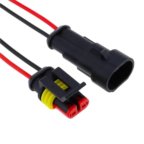 Conector coche 2P terminal eléctrico hembra con cable automotriz 2