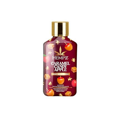 Hempz Mini Caramel Candy Apple Body Moisturizer Body Lotion Fall Skin Care for Men & Women Limited Edition 2.25 fl.oz.