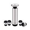 EZBASICS Wine Saver vacuümpomp met 4 wijnflesstoppen, roestvrij staal