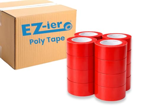 Image of EZ-ier Stucco Polyethylene Tape, Serrated-Edge (Red 3 inch, Case of 16)