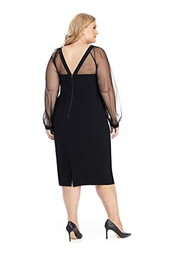 Image of Maggy London Women's Illusion Dress Occasion Event Party Holiday Cocktail Guest of Wedding.