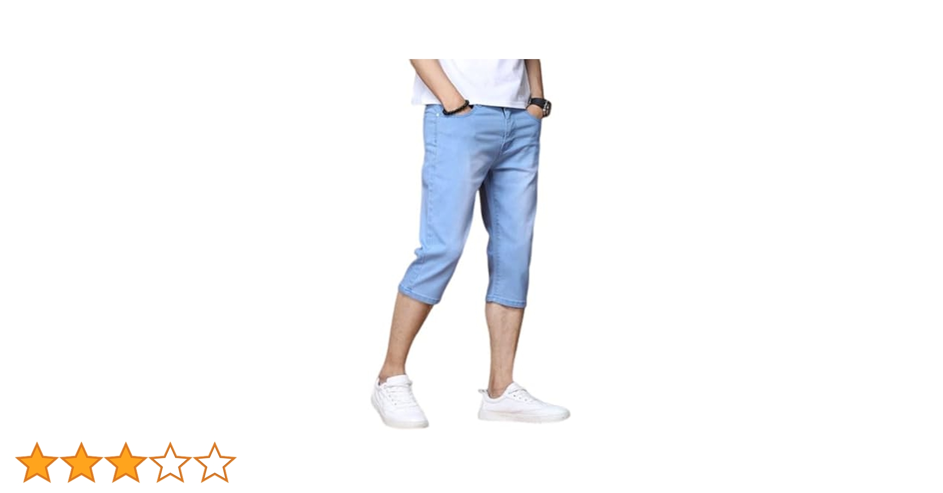 MEDM デニム ショットパンツ 七分丈 ウォッシュド おしゃれ 夏 31K-faK3xaL.jpg_BO30,255,255,
