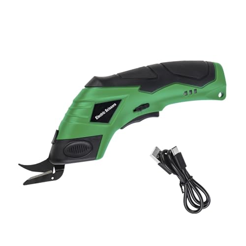 Ciseaux Électriques Multifonctions 4 V, Machine De Découpe De Tissu, Ciseaux For Cuir À Domicile Avec Lames Remplaçables, Outil Rechargeable Par USB Facile à Utiliser(SET-B)