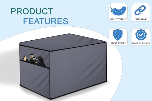 Image of The Furnishing Tree Polyester Waterproof & Dustproof Printer Cover - Compatible with Auto Duplex Laser Brother DCP-L5510DN Printers, Grey , Dimensions in DxWxH - ( 45x48.5x42 CM)