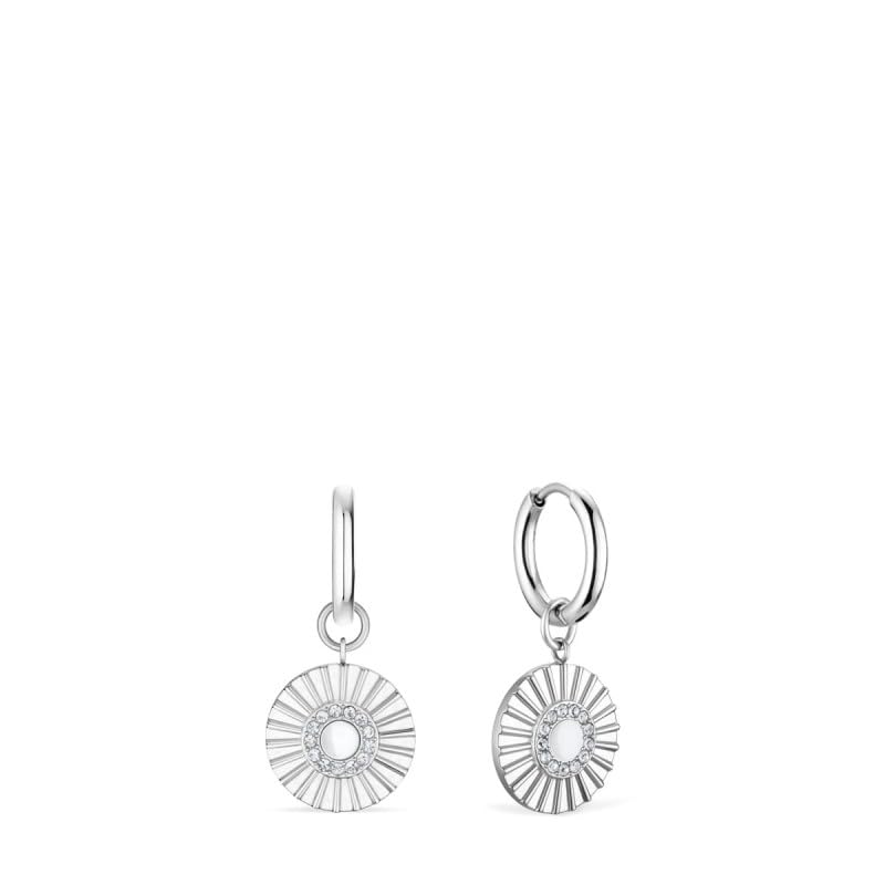 BERING Arctic Flowers - Parure di gioielli con collana e orecchini a cerchio in argento