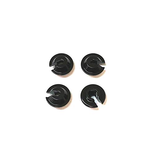 STRC Lower Shock Retainers, Black (4): Team Associated Enduro, STR42080LBR