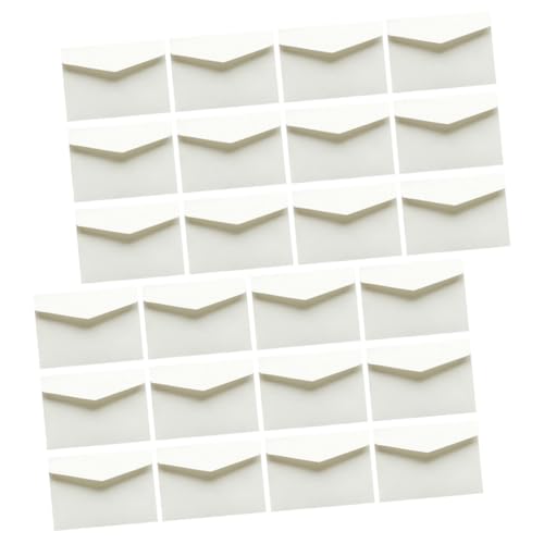 GETAJGHSD 200個 ミニ象牙白シンプル封筒 カード収納用貯封筒 現管理に おしゃれで便利なオフィスサプライ 小物保護設計で紛失防止 通勤通学や