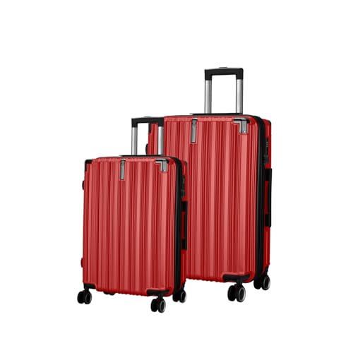 Image of Maleta Nova Cabin and Check-in Medium Luggage| TSA Lock, 8 Spinner Shock-Absorbing Wheels | Trolley Bags for Travel Set of 2 | Suitcase | Luggage Bags for Travel (Red, Set of 2 (Small-Medium))