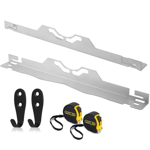 Image of Wheel Alignment Tool with 2 Tape Measures, Stainless Steel Toe Alignment Tool Plates, Heavy Duty Toe Plates Wheel Alignment kit for Car, Truck and and SUVs, Silver