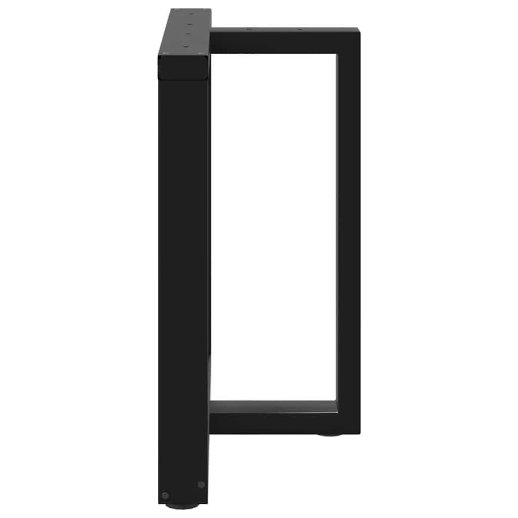 2 nogi stołu w kształcie litery T, czarne, 70 x 35 x (72-73) cm, stal nierdzewna, indywidualnie zaprojektowane nogi stołu z regulowanymi nóżkami poziomującymi dla stabilnej konstrukcji stołu