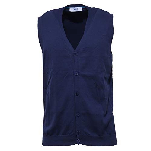 Gilet sans manche en coton bleu pour homme modèle 9683AA