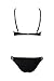 Vogueric Womens High Neck Strappy Padded Push Up Two Piece Bikini Set Bathing Suit