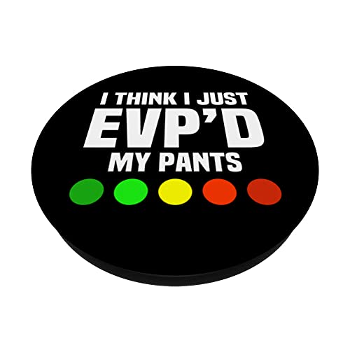 I Think I Just EVP'd My Pants -Funny Ghost Hunter Paranormal PopSockets Swappable PopGrip, Black - Image 2