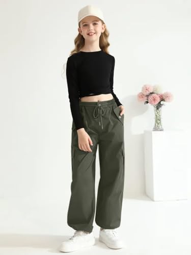 Image of TAGAS Cargo for Girls|Joggers for Girl| Cotton Cargo for Girls |girlscargo Lower|Relaxed Trouser(GC-45)