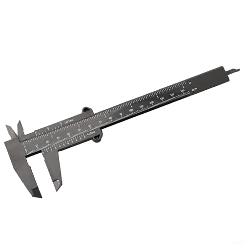 Snowchecking Calibradores Vernier, ajuste de acero inoxidable Vernier, herramienta de medición de 0 mm a 150 mm, rango de 0 a 6 pulgadas (negro)