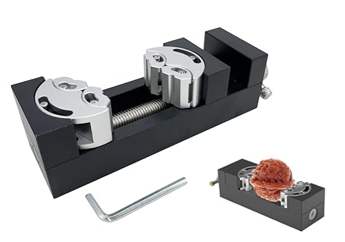 Image of Guiyint Mini Vise Clamp, Smart Fractal Vise Suitable for Drill Press & Bench Use, Heavy-Duty Self-Adjusting CNC Machined Aerospace Aluminum Alloy for Woodworking, DIY Projects and Repairs