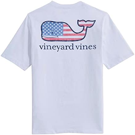 vineyard vines Boys&#39; Flag Whale Short Sleeve Pocket Tee