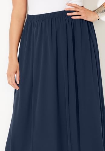 Catherines Women's Plus Size Petite Flowy Chiffon Skirt4