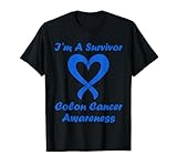 Photo Gallery simple blue quote i m a survivor colon cancer awareness maglietta Photo Gallery simple blue quote i m a survivor colon cancer awareness maglietta