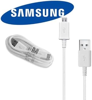 Genuine Samsung Original Fast Charging USB-A to Micro Charge and Sync Cable For Mobile Phones and Tablets [will ONLY fit older devices] (WHITE micro usb)