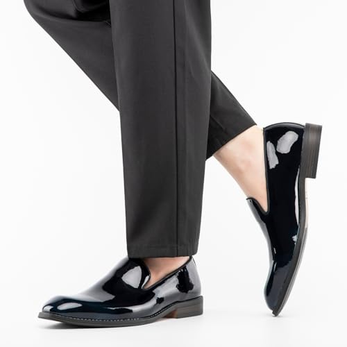 Image of JITAI Men's Dress Shoes - Casual Rubber & Leather Loafers for Men - Fashion Business Formal Wear