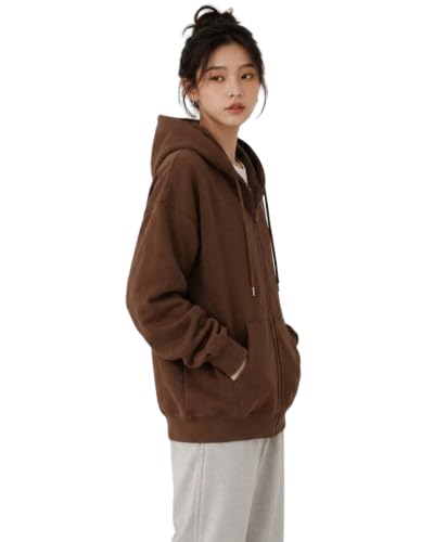 Image of SHAIRA FASHION Casual Solid Full Sleeves Stylish Winter Hooded Neck Fleece Zipper Hoodie for Women