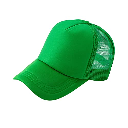 Casquette de baseball tendance pour femme et homme - Dégradé - Respirant - Pour la plage, le hip-hop, le soleil, Vert, Taille unique