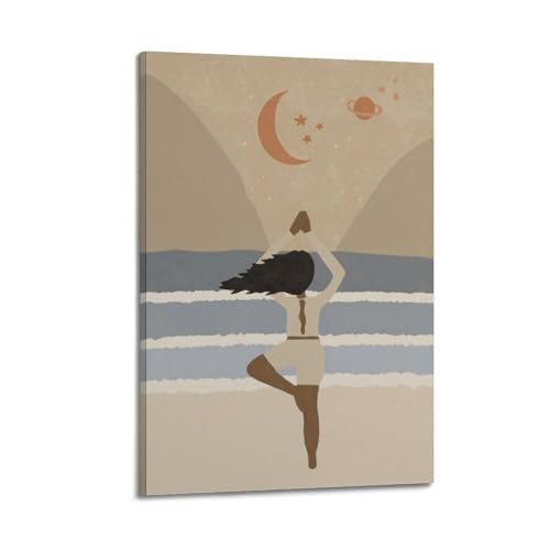 Toile de yoga sur la plage WIZIGM pour studio zen et salon