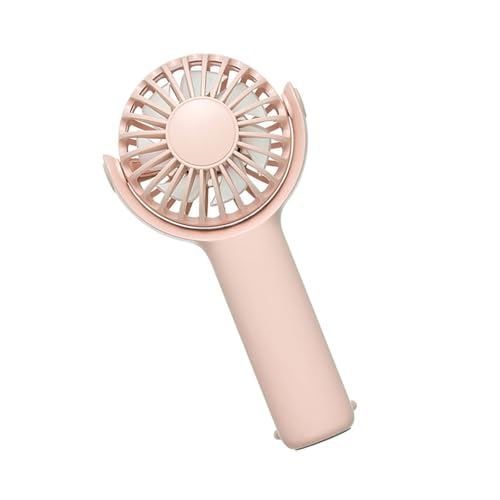 Ventilador pequeño de 1200 mAh, cómodo de mano, para oficina, recargable, refrigeración por aire con 3 ajustes de velocidad para el hogar, dormitorio, ventilador de mano de moda para niñas