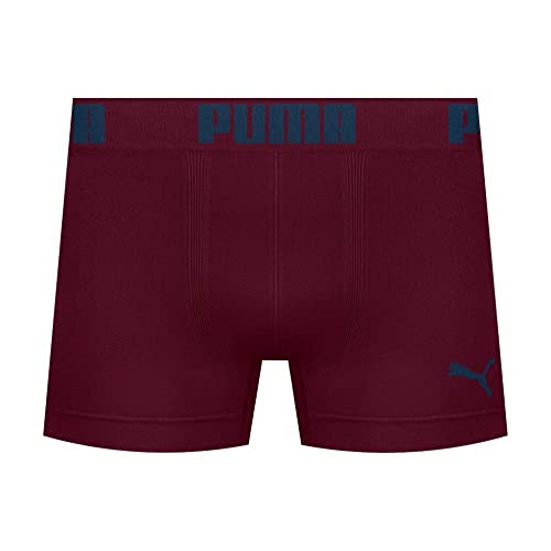 PUMA Cueca Puma Microfibra Boxer Sem Costura Bordô EG