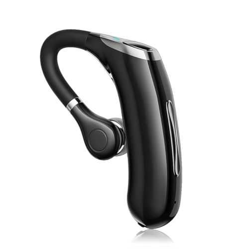 BEVCEFCC Bluetooth Earpiece Handsfree Single Earphones Wireless Bluetooth Headset Wireless for Cell Phones Noise Canceling Hands-Free Calls Wireless Bluetooth Earpiece for Driving/Business (Black)