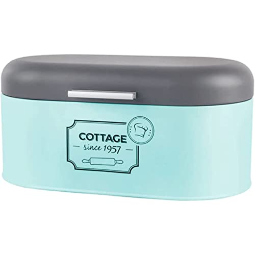 OLOTU Vintage Sealed Metal Bread Bin, Large Multifunctional Food Storage Container for Kitchen Counters