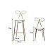 JHSLXD Bow Tie Makeup Chair Girl Bedroom Dressing Table Makeup Stool Gold Iron Art Dining Chair Bar Chair Metal High Stool Leisure Reading Chair Furniture,45CM