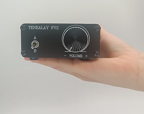 image for TENEALAY HiFi RCA Passive Preamp Stereo Audio Preamplifier with Volume